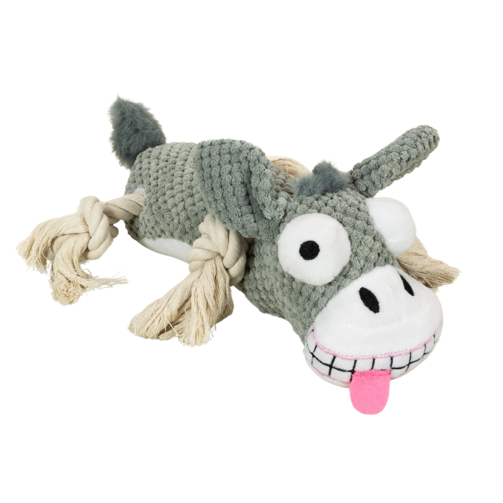 Peluche con sonido en modelo de lagartija y burro.